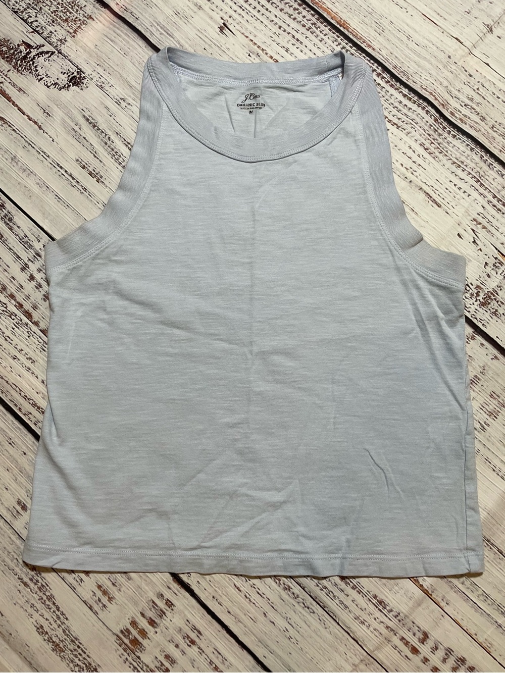 J.Crew Organic Slub Tank Top in a light blue shade. Size M